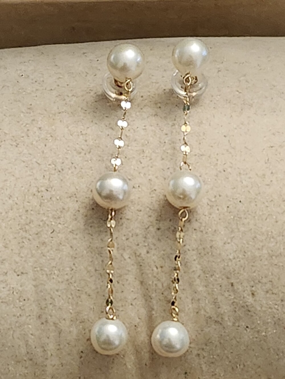 14K Yellow Gold Cultured Fresh Water Pearl Drop Earrings